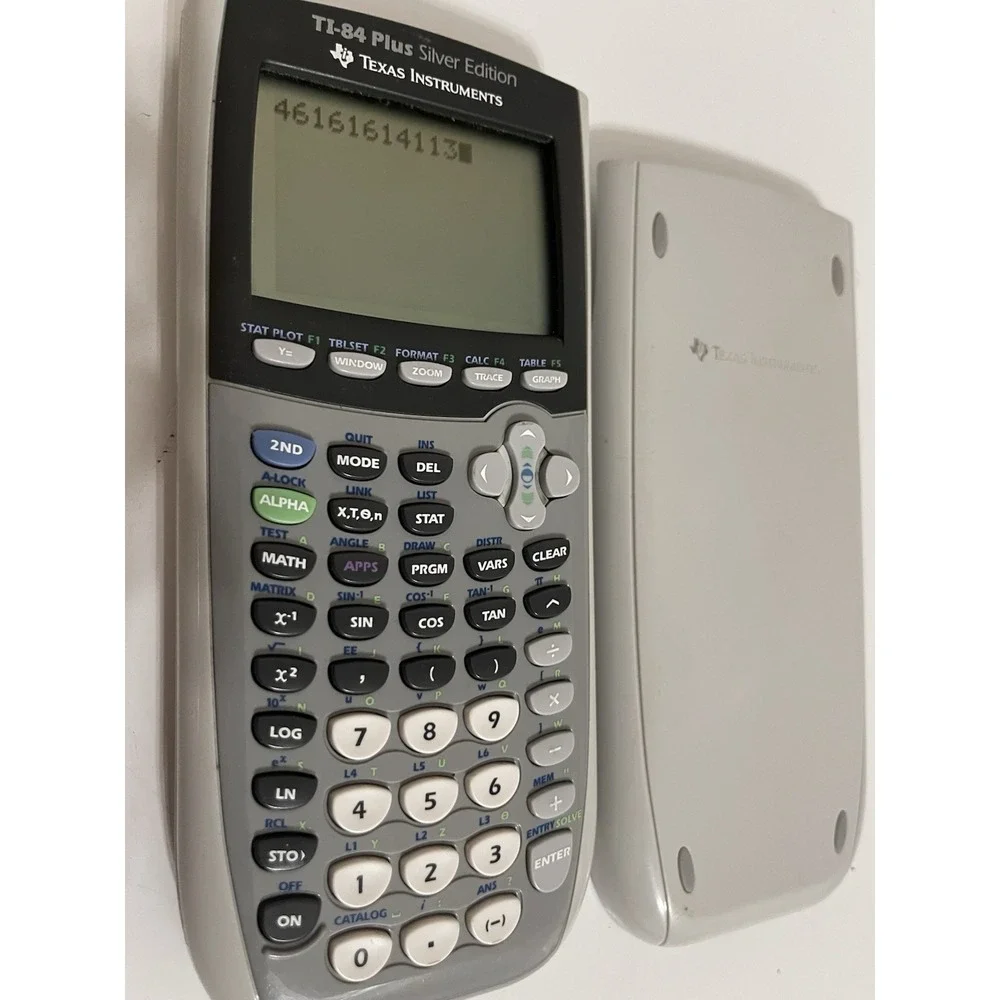 TI-84 Plus Silver Edition Calculator and Cover Tested Works